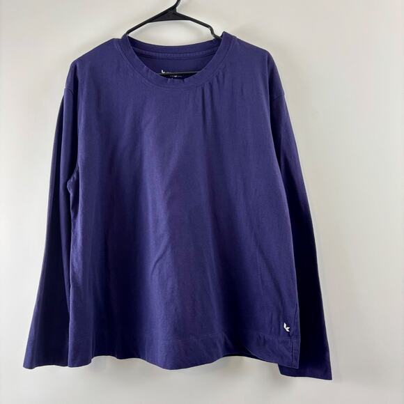 Koolaburra by UGG L Long Sleeve 100% Cotton Tee in Blue Loose fit Women's - Picture 1 of 7